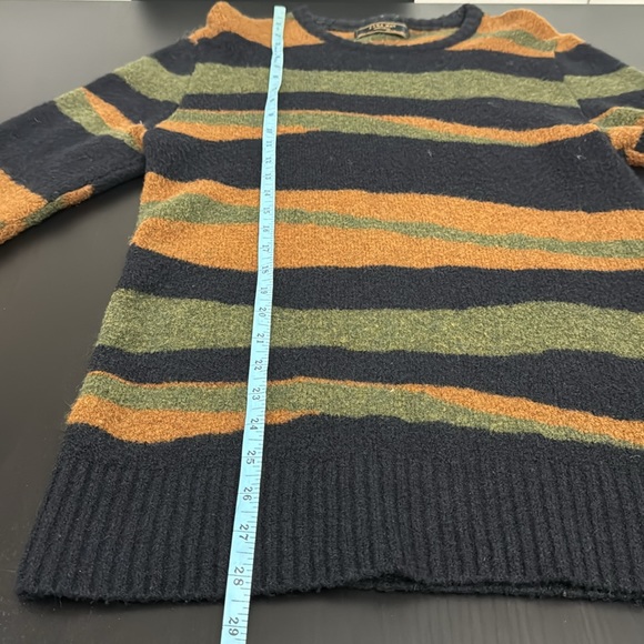 Black green and brown striped ZARA Man sweater - Picture 4 of 6